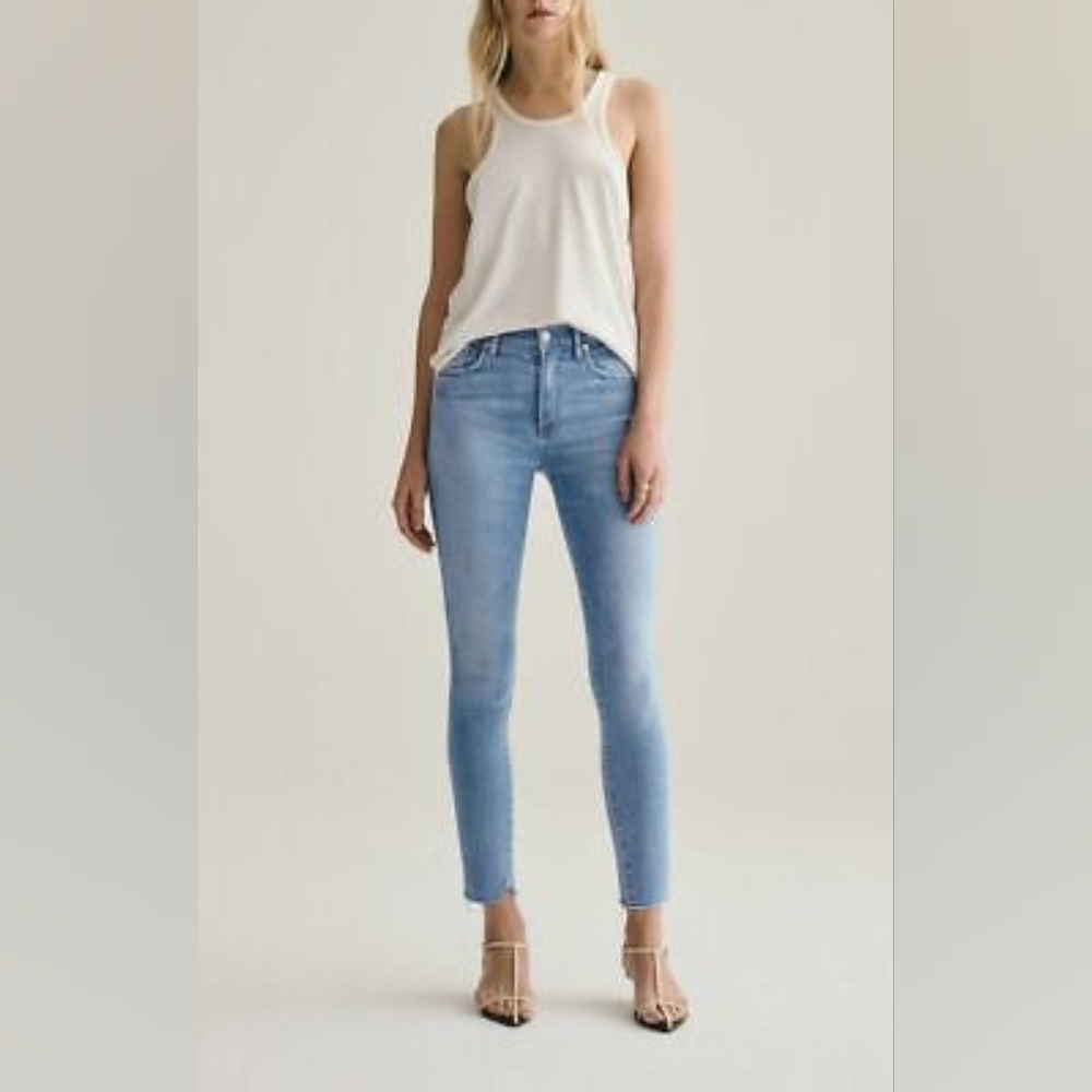 AGOLDE Sophie Mid Rise Ankle Skinny Denim Size 29 Classic Denim